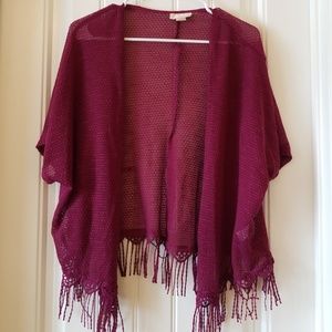 Dark Plum Tru Self Summer Short Sleeve Cardigan